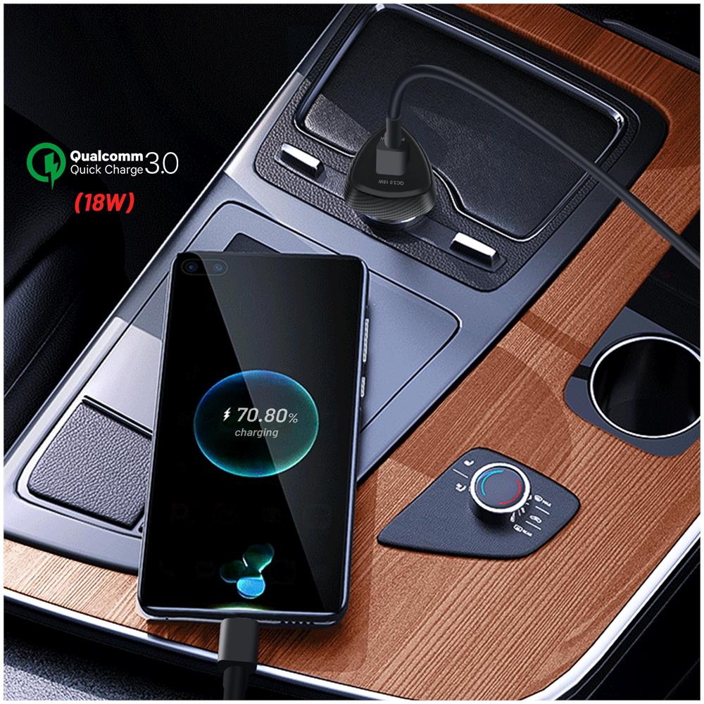 Caricabatterie Da Auto Usb + Usb-c 38w Power Delivery Nero Carbonio - Foto 2