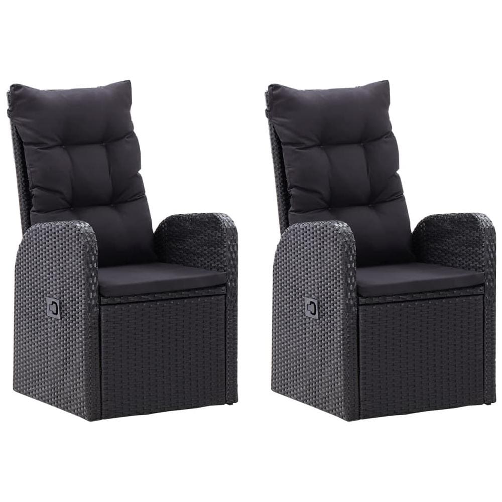 Set Da Pranzo Da Giardino Con Cuscini 7 Pz Nero - Foto 2