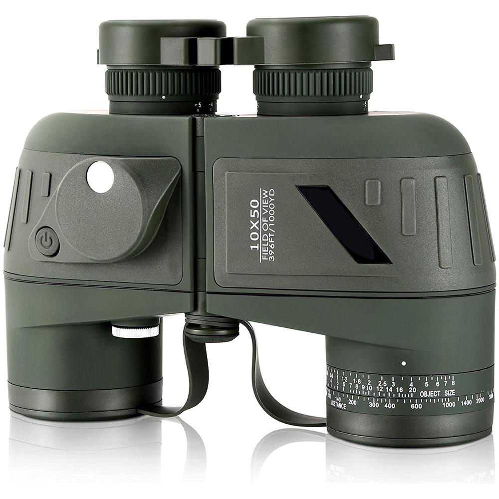 CHRONUS - Binocolo Chronus Militare Marino 10x50 Per Adulti, Binocolo Impermeabile Con Bussola A Telemetro Bak4 Lente Prisma Fmc Verde Militare 9331486071071 CHRONUS - Binocolo Chronus Militare Marino 10x50 Per Adulti, Binocolo Impermeabile Con Bussola A Telemetro Bak4 Lente Prisma Fmc Verde Militare 9331486071071