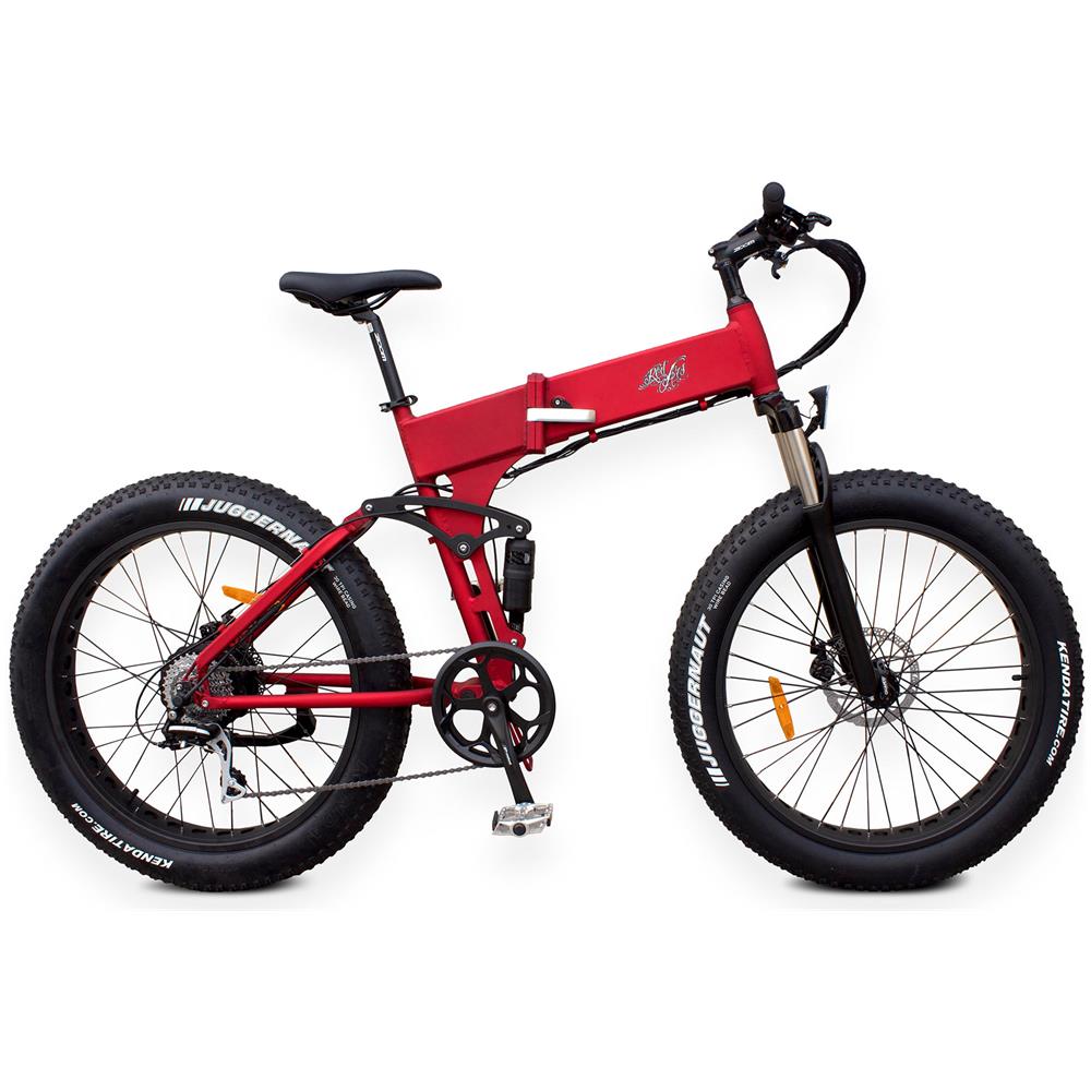Raptor Fat - Rosso Metallico - 250w / 12ah - Bicicletta Elettrica Pieghevole - Doppia Sospensione Pieghevole E-bike - Mountain Fat Elettrica Pieghevole - Foto 1