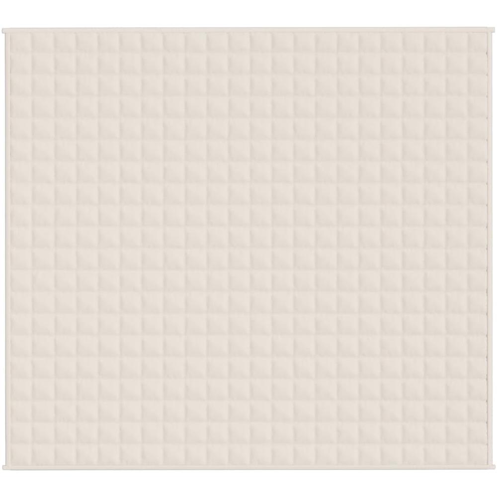 Coperta Ponderata Crema Chiaro 200x225 cm 13 kg Tessuto - Foto 2
