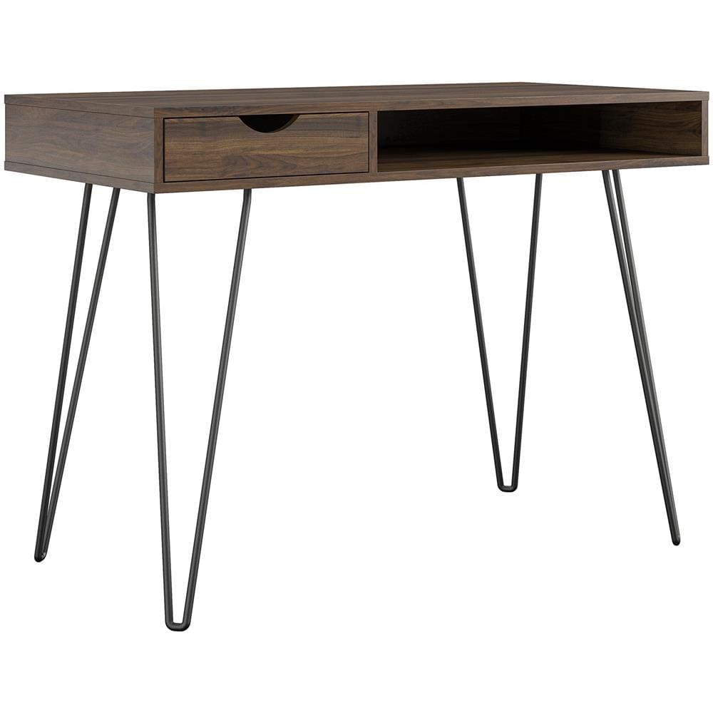 Concord Scrivania Con 1 Cassetto In Hdf Noce - Foto 1