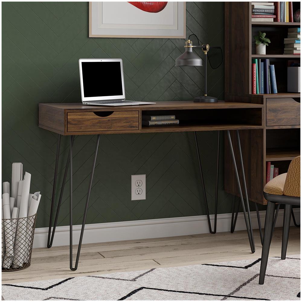 Concord Scrivania Con 1 Cassetto In Hdf Noce - Foto 6