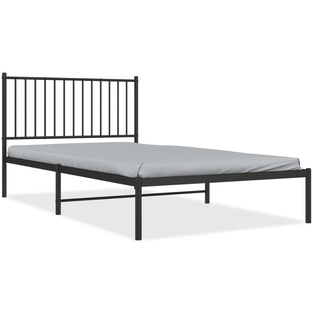 Giroletto Con Testiera In Metallo Nero 107x203 Cm - Foto 2