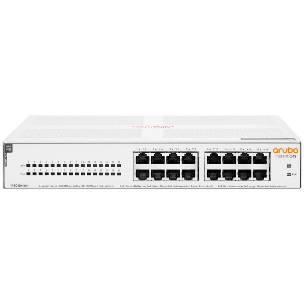 Instant On 1430 16G Class4 PoE 124W Non gestito L2 Gigabit Ethernet (10/100/1000) Supporto Power over Ethernet (PoE) 1U Bianco - Foto 1