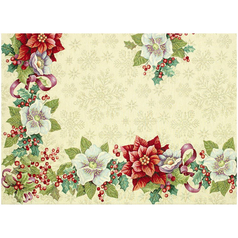 Tovaglia Natale Centrino Runner Tavolo Centrotavola Stella Natale 100x100 Stella Natale - Foto 2