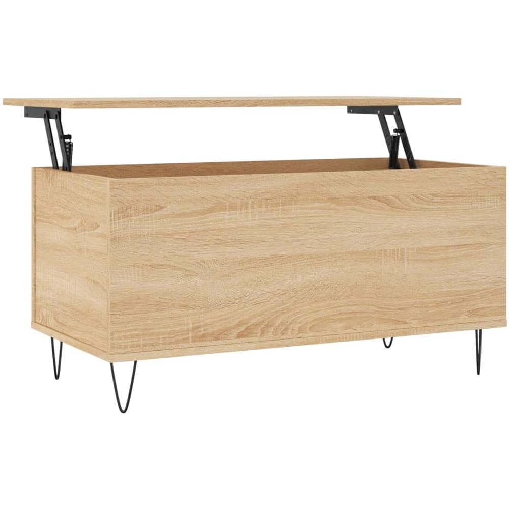 Tavolino Salotto Rovere Sonoma 90x44,5x45 Cm Legno Multistrato - Foto 2
