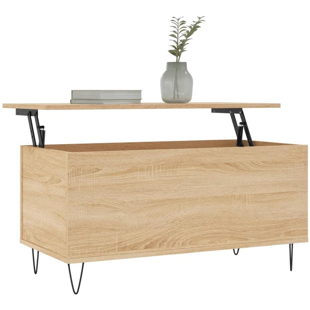 Tavolino Salotto Rovere Sonoma 90x44,5x45 Cm Legno Multistrato - Foto 3
