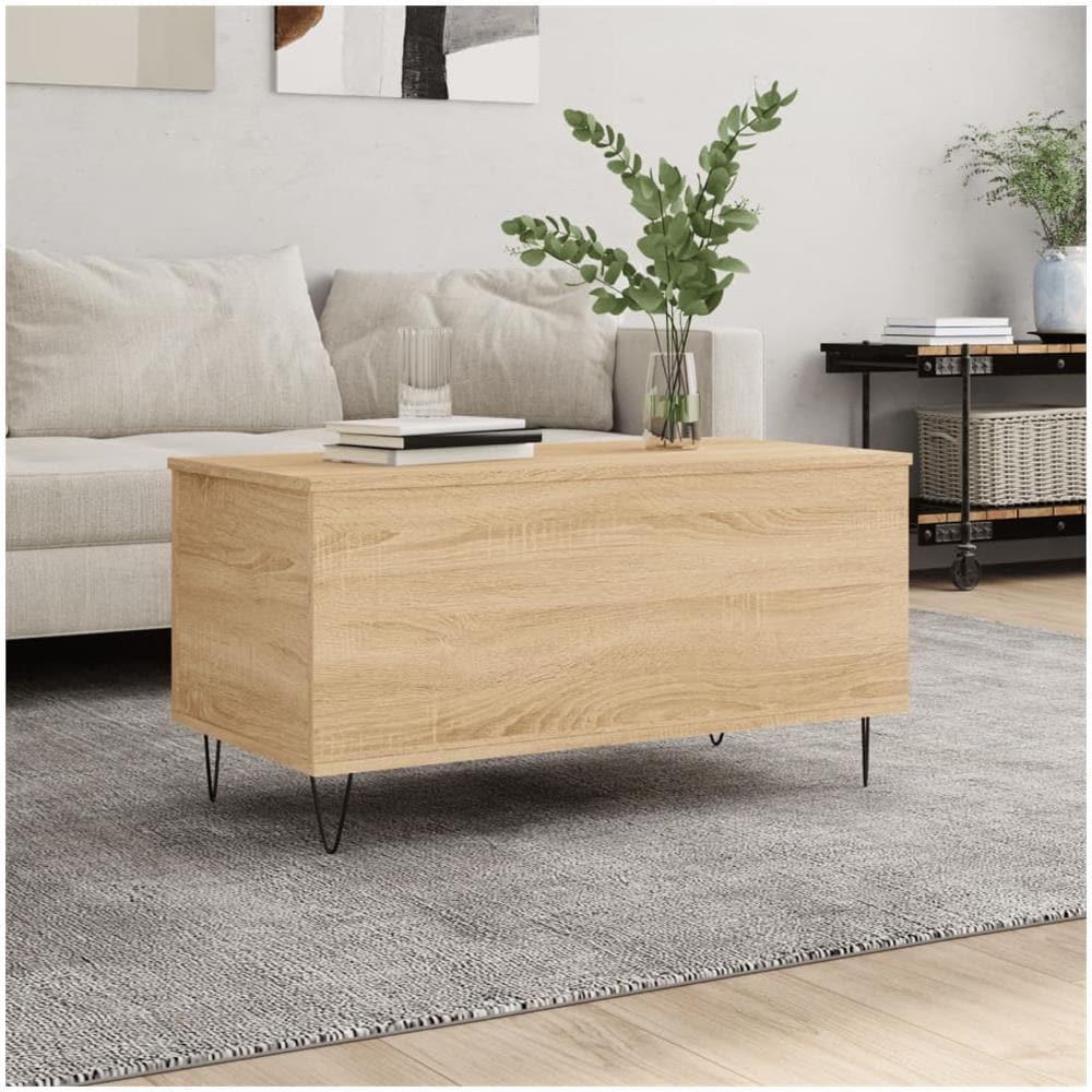 Tavolino Salotto Rovere Sonoma 90x44,5x45 Cm Legno Multistrato - Foto 1