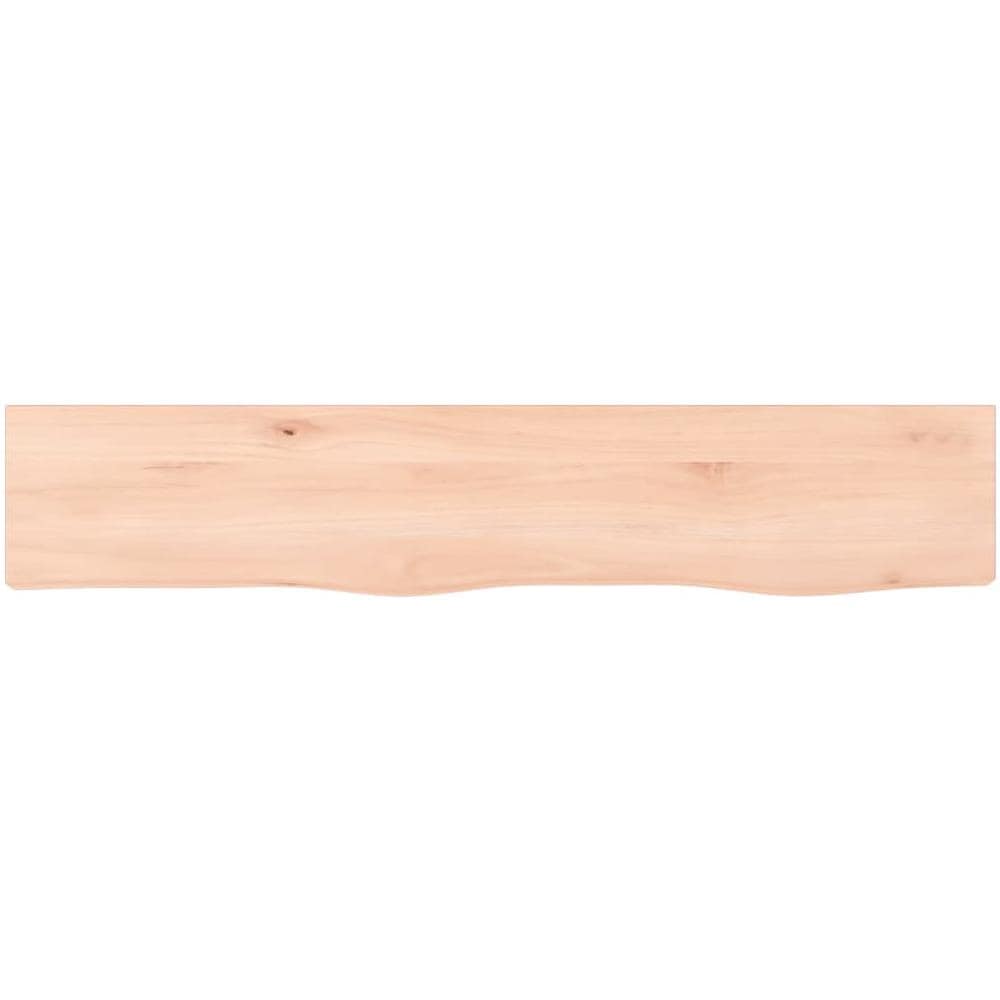 Ripiano a Parete 100x20x6 cm Legno Massello Rovere Non Trattato - Foto 2