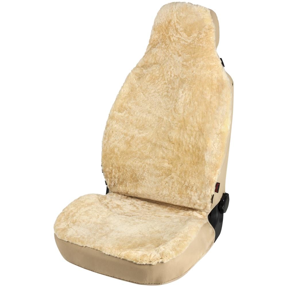 Coprisedili Auto Zoya In Pelle D'agnello Beige Con Sistema Zipp It Per Sedile A Schienale Alto - Foto 1