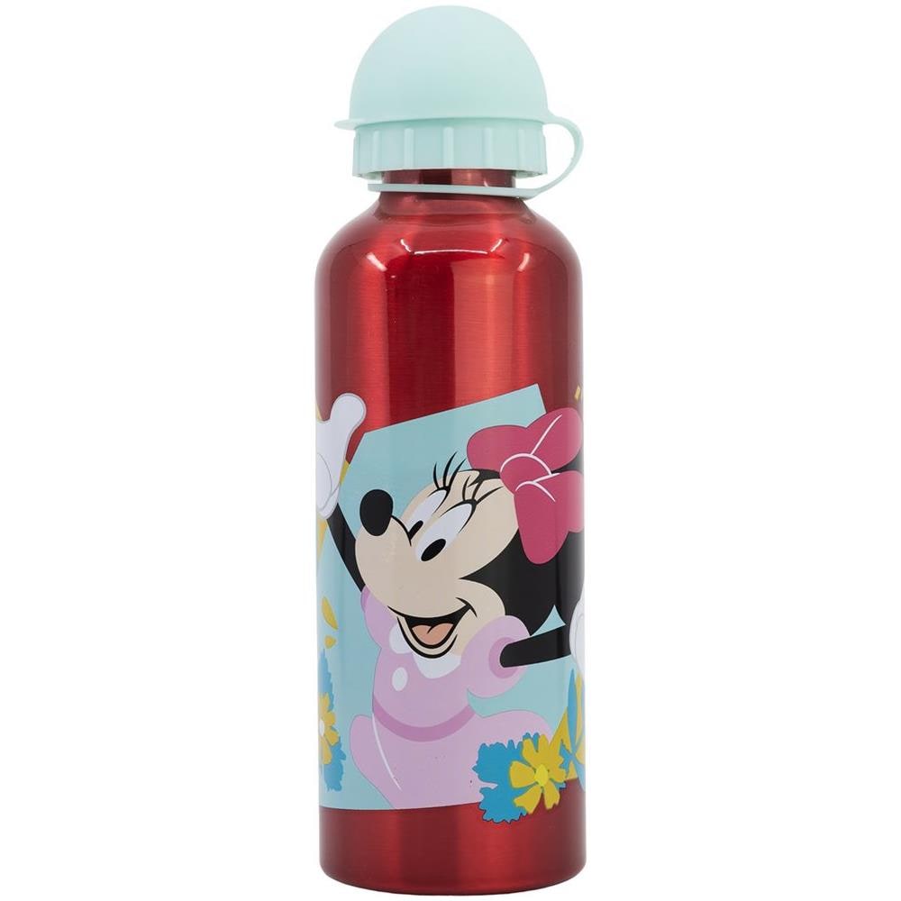 Disney Borraccia Rosa Per Bambine In Alluminio Minnie Topolina 530 Ml Con Beccuccio E Tappo Di Sicurezza - Foto 2