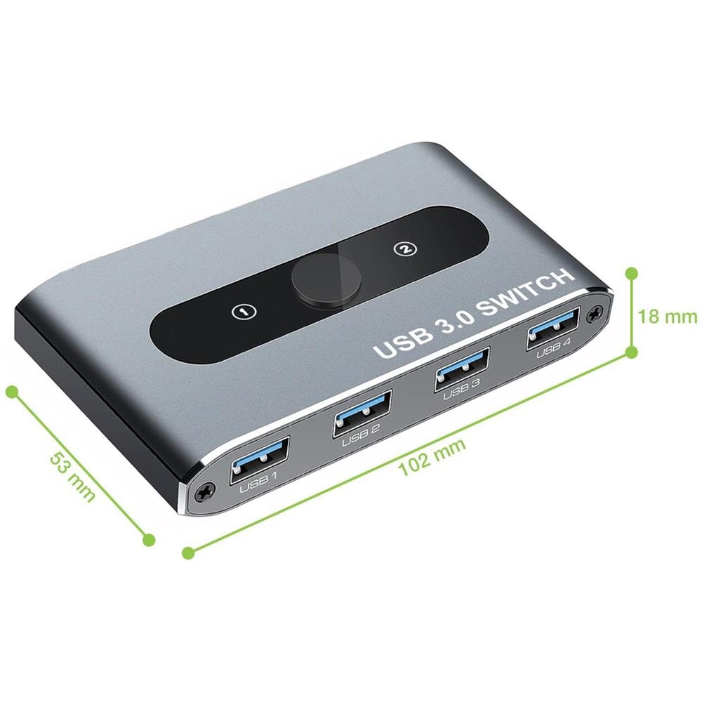 Switch Kvm Usb 3.0 Per 2 Pc In 4 Out - Foto 2