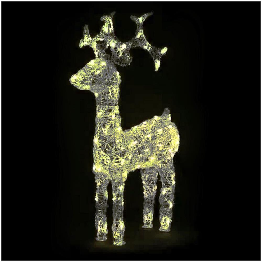 Renna Luminosa Natalizia Esterno 100cm Decorazione Addobbo Natale Bianco Caldo - Foto 1