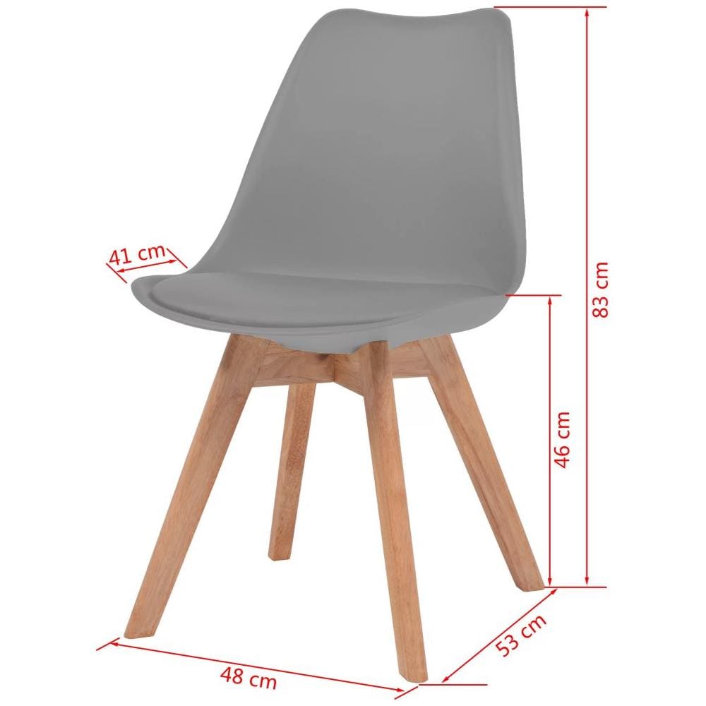 Sedie da Pranzo 6 pz Grigie in Plastica - Foto 6