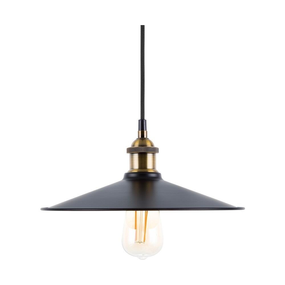 Lampadario In Metallo Color Nero-ottone Swift L - Foto 1