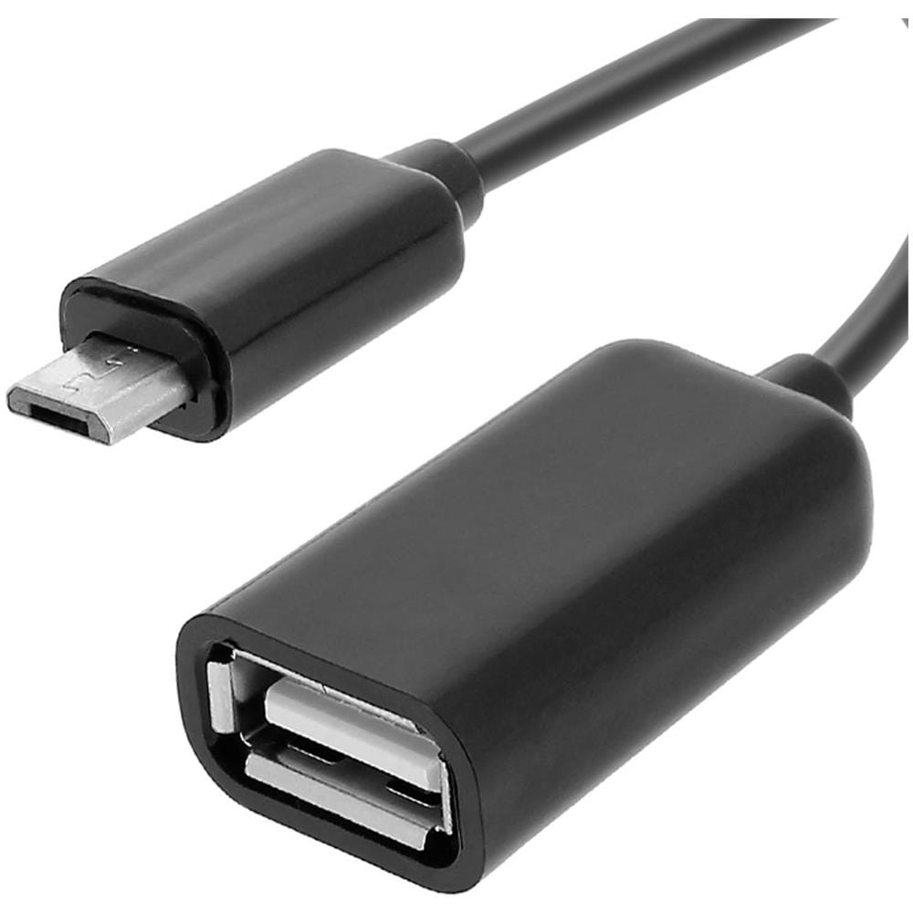 Adattatore Otg Micro Usb Verso Usb Femmina Smartphone / Tablet - Nero - Foto 1