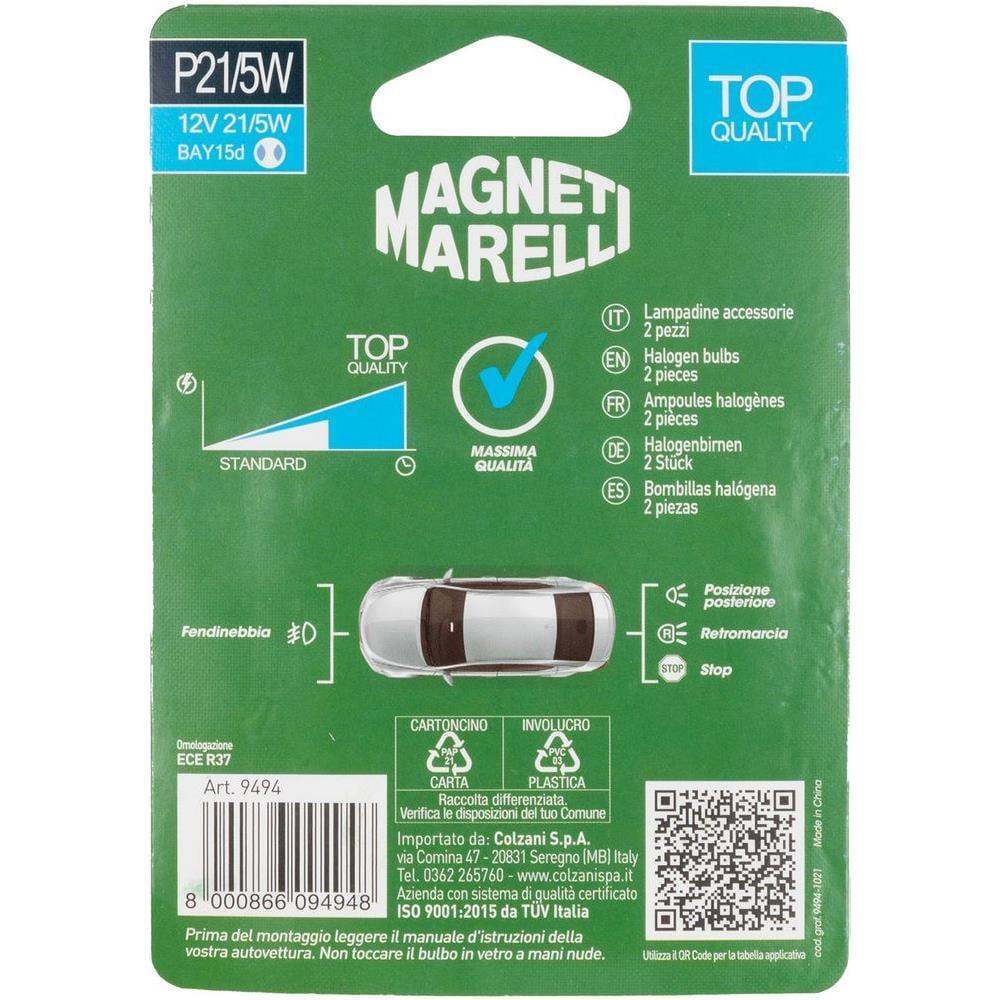 P21/5w Coppia Lampadine Auto Biluce 12v 21/5w Attacco Bay15d - Foto 4