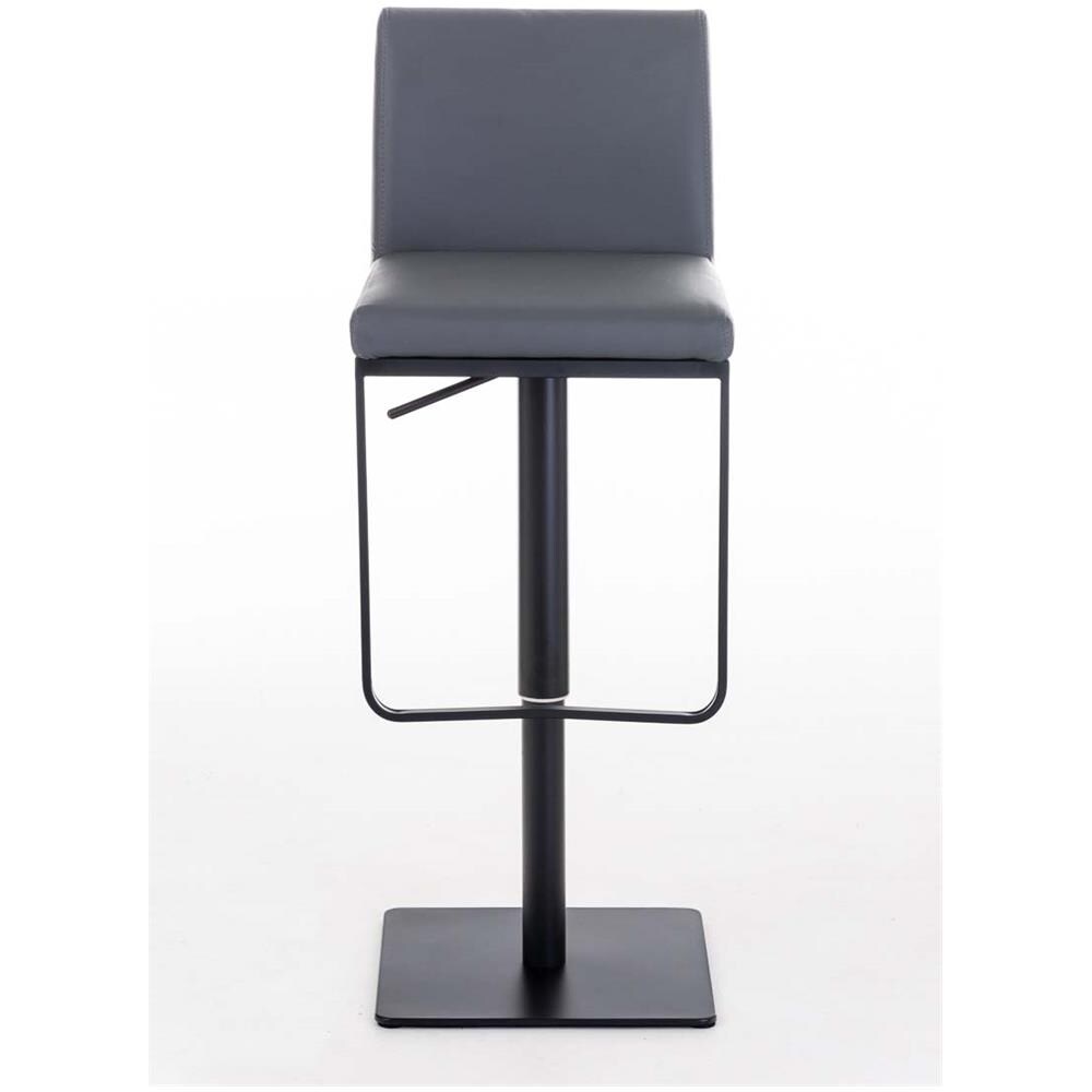 Sgabello Bar Panama in Similpelle E Metallo I Sgabello Alto Girevole E Regolabile 58-82 CM I Sedia Cucina Moderna Grigio Metallo Nero Opaco - Foto 2