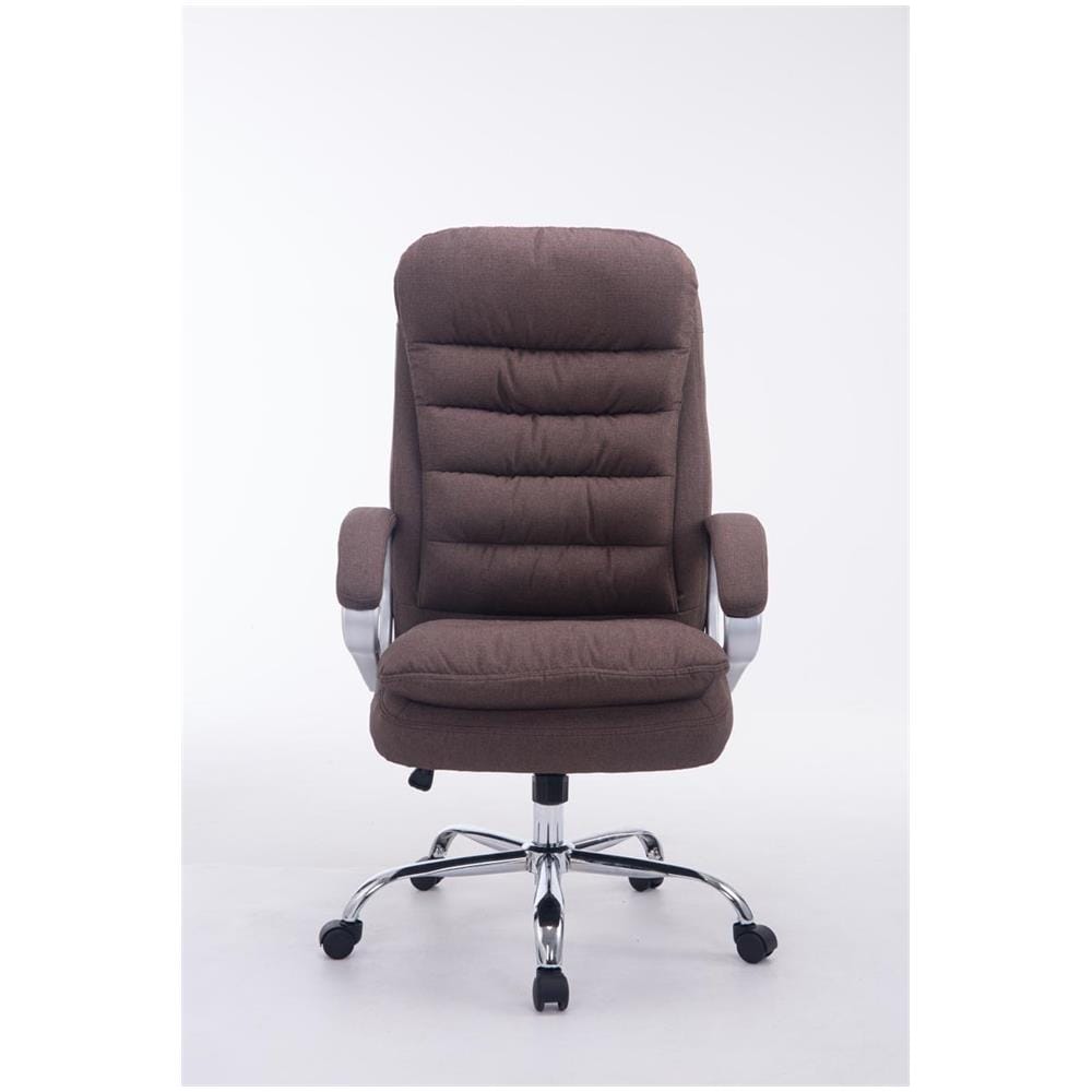 Sedia Ufficio Vancouver XXL in Tessuto I Poltrona Elegante Direttore Carico Max 235 kg I Poltrona Ergonomica Imbottita e Rinforzata Marrone - Foto 1