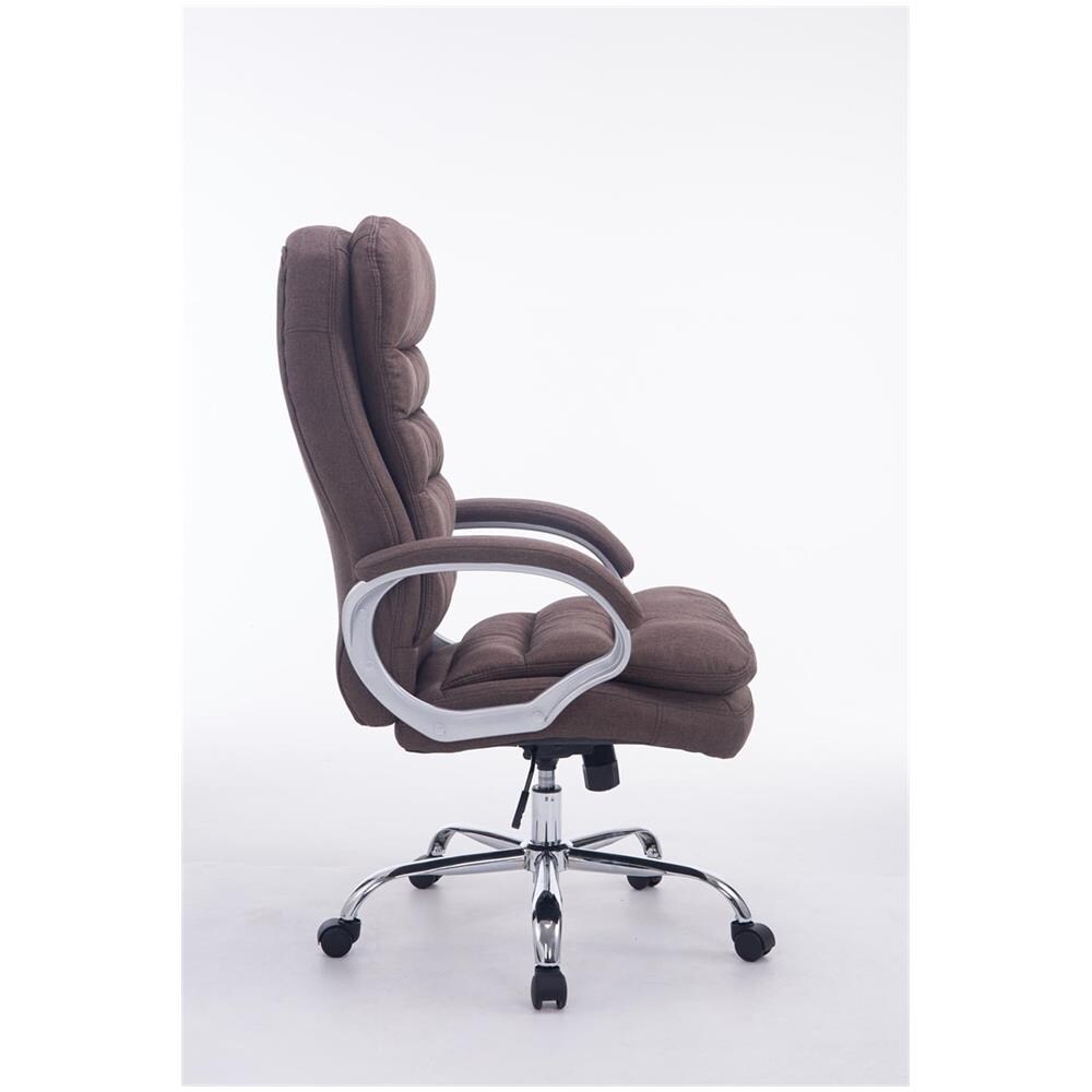 Sedia Ufficio Vancouver XXL in Tessuto I Poltrona Elegante Direttore Carico Max 235 kg I Poltrona Ergonomica Imbottita e Rinforzata Marrone - Foto 2