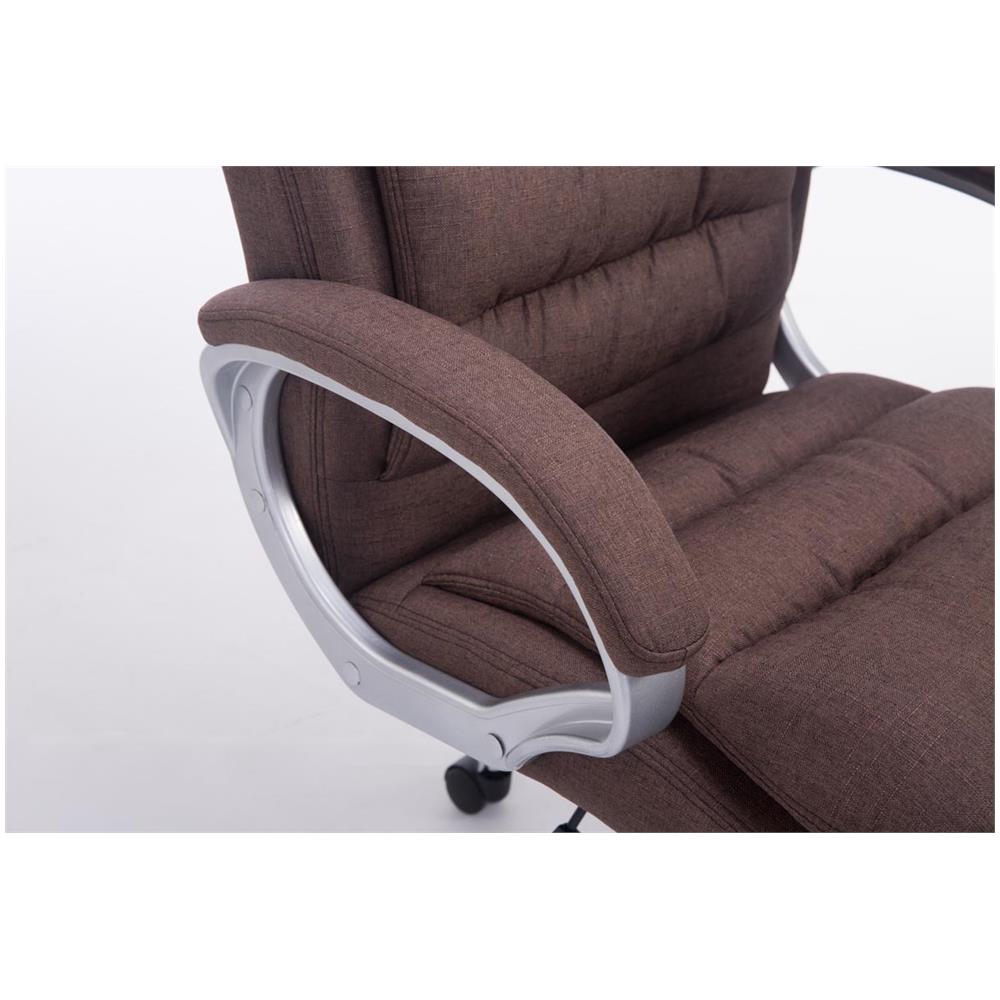 Sedia Ufficio Vancouver XXL in Tessuto I Poltrona Elegante Direttore Carico Max 235 kg I Poltrona Ergonomica Imbottita e Rinforzata Marrone - Foto 5