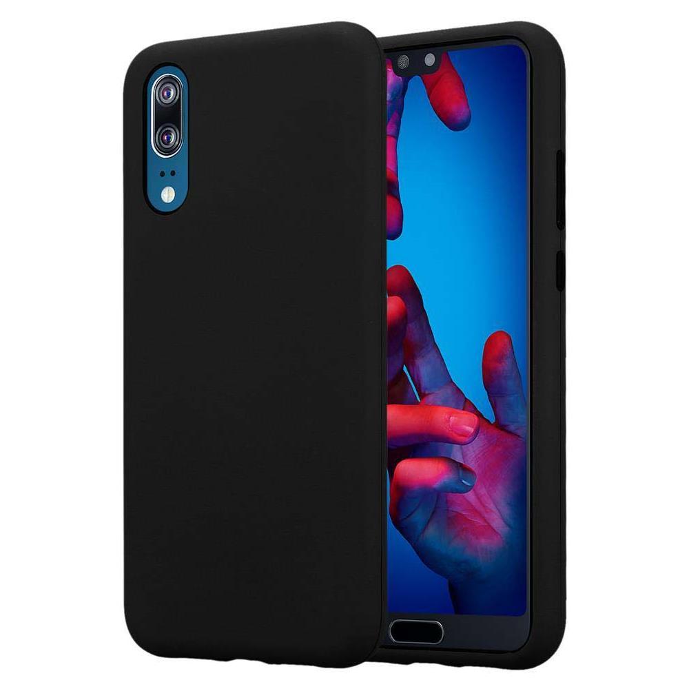 Custodia Compatibile Con Huawei P20 In Nero Onice - Coperchio Protettivo Ibrido Con Silicone Tpu All'interno E 2 Pezzi Di Plastica All'esterno - Foto 1