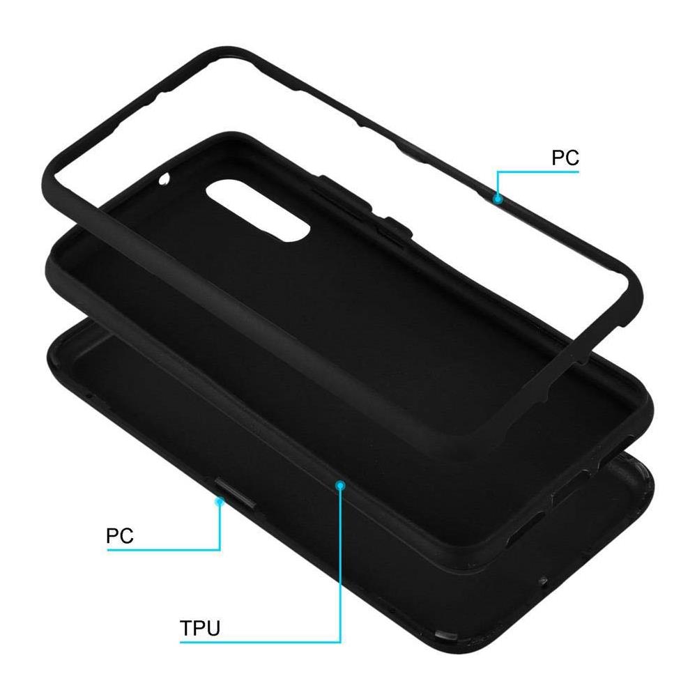 Custodia Compatibile Con Huawei P20 In Nero Onice - Coperchio Protettivo Ibrido Con Silicone Tpu All'interno E 2 Pezzi Di Plastica All'esterno - Foto 8