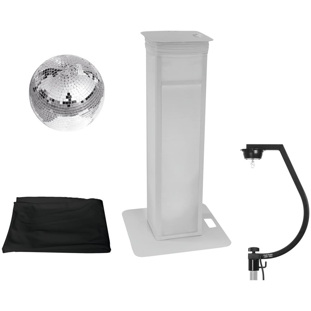 Set Mirror Ball 30cm With Stage Stand Variable + Cover Black - Foto 1