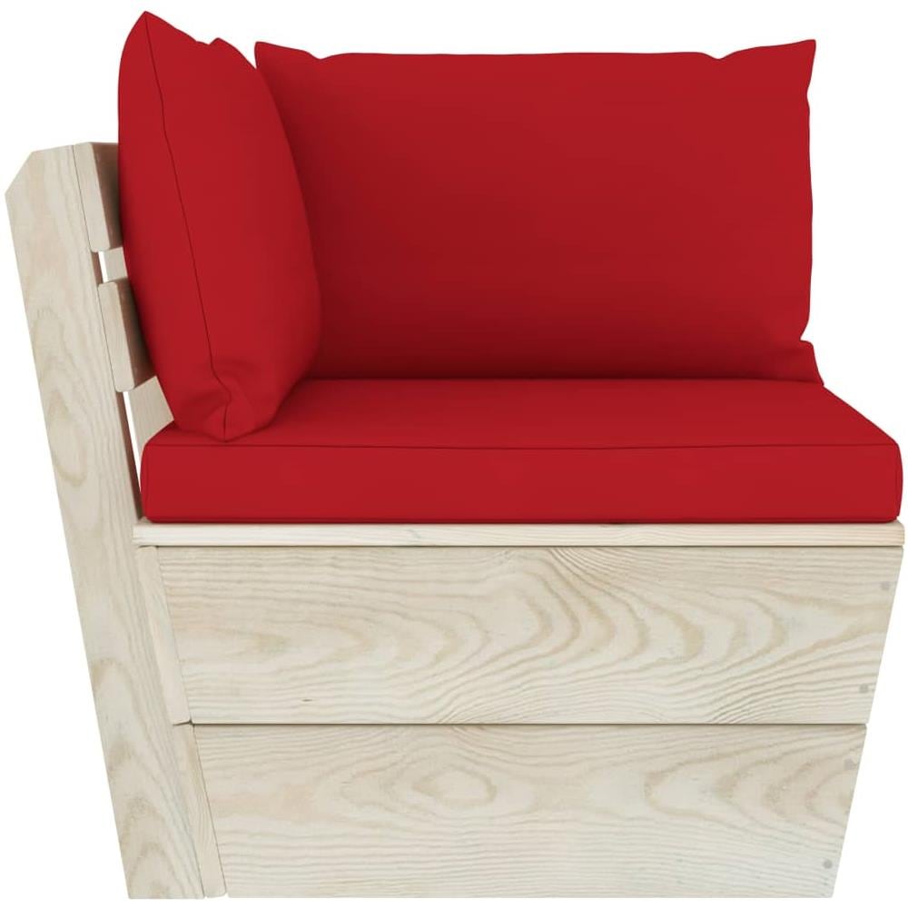 Divano Angolare da Giardino su Pallet e Cuscini Legno di Abete - Foto 2