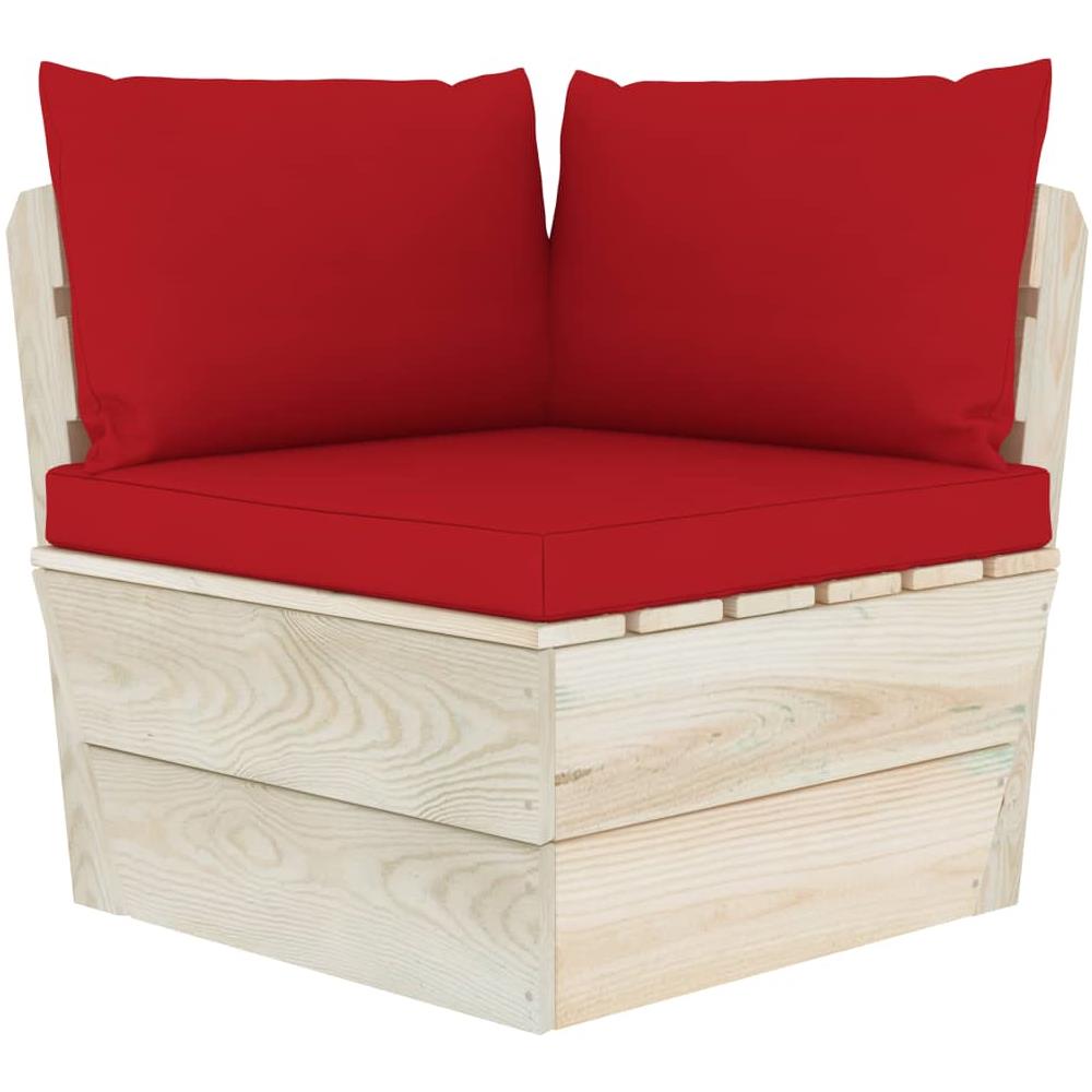 Divano Angolare da Giardino su Pallet e Cuscini Legno di Abete - Foto 1