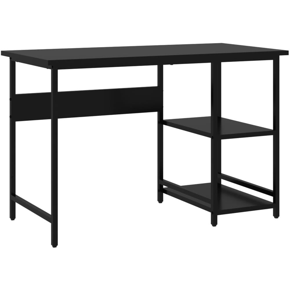 Scrivania Per Computer Nera 105x55x72 Cm In Mdf E Metallo - Foto 2