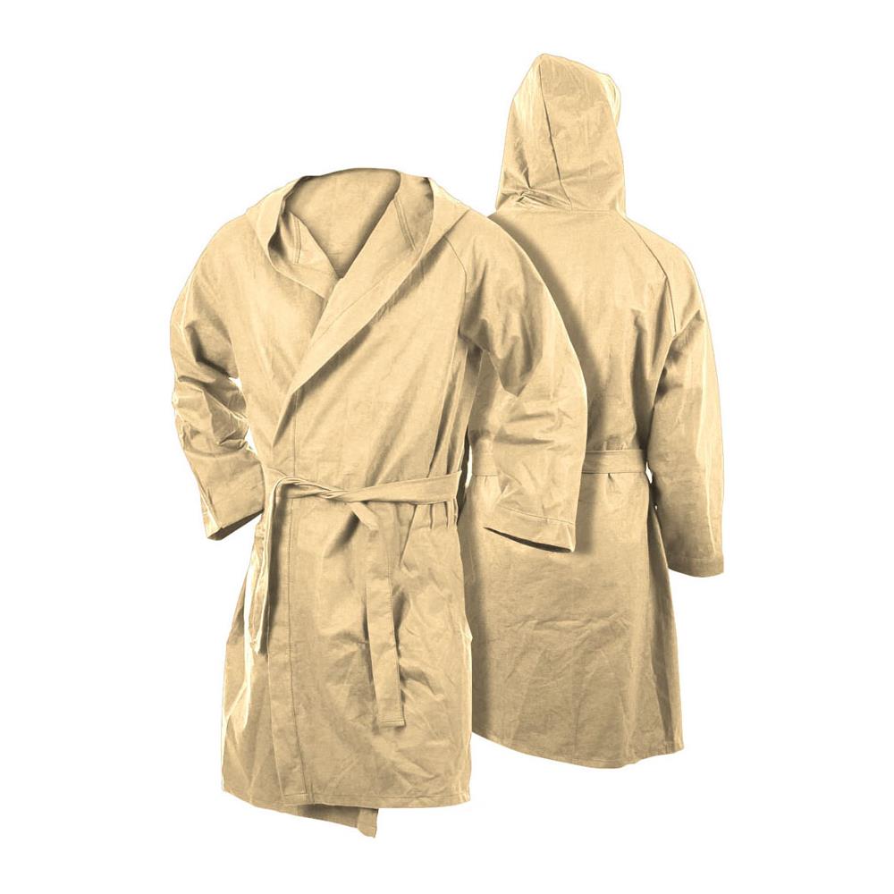 Accappatoio Con Cappuccio In Microfibra Adulto Unisex In Tinta Unita Vari Colori S Naturale - Foto 1