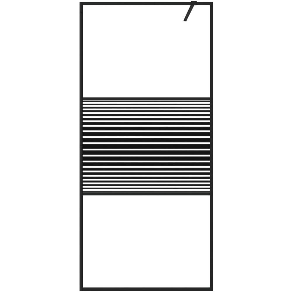 Parete Doccia Walk In Nero 90x195 Cm Vetro Trasparente Esg - Foto 3