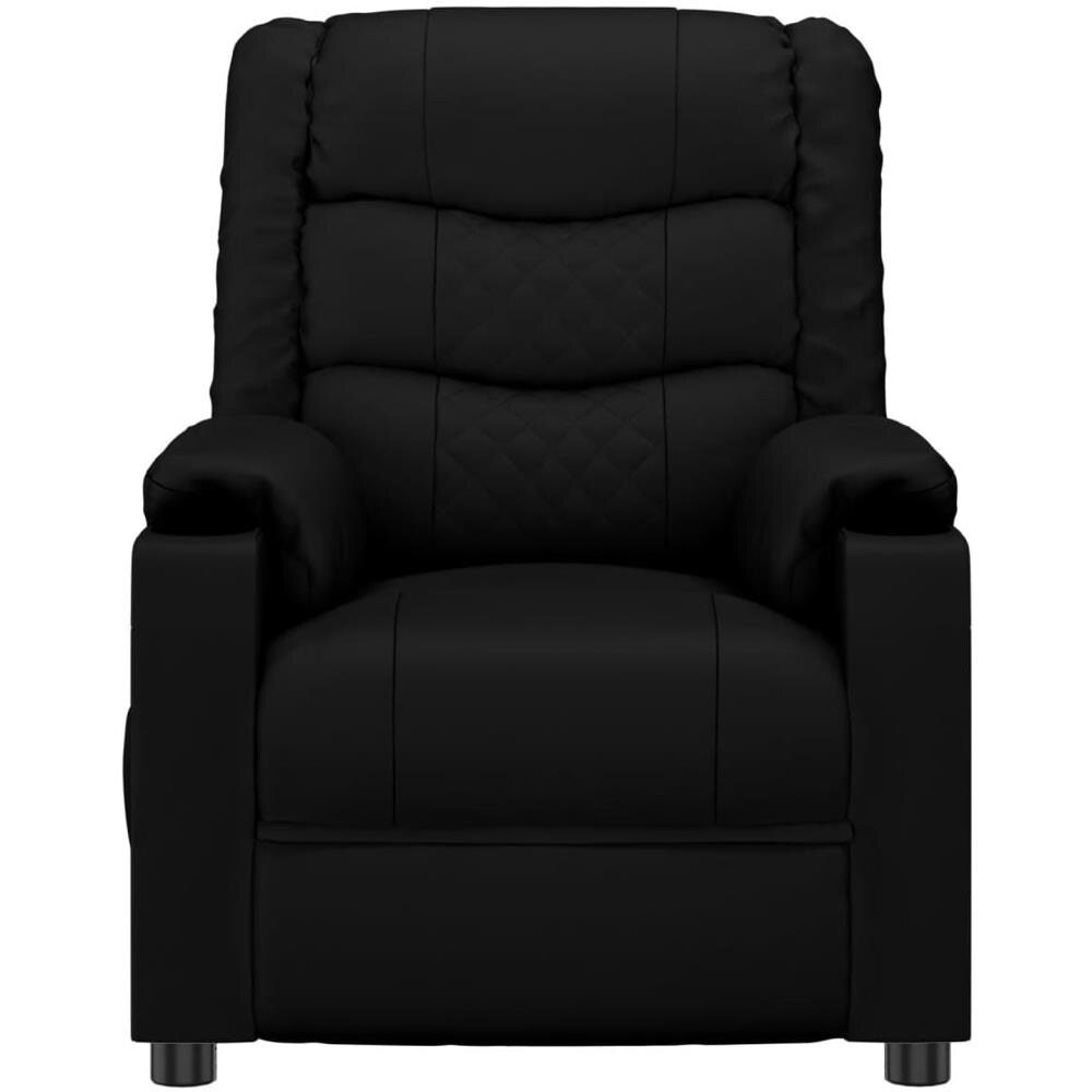 Poltrona Reclinabile Nera In Similpelle - Foto 3