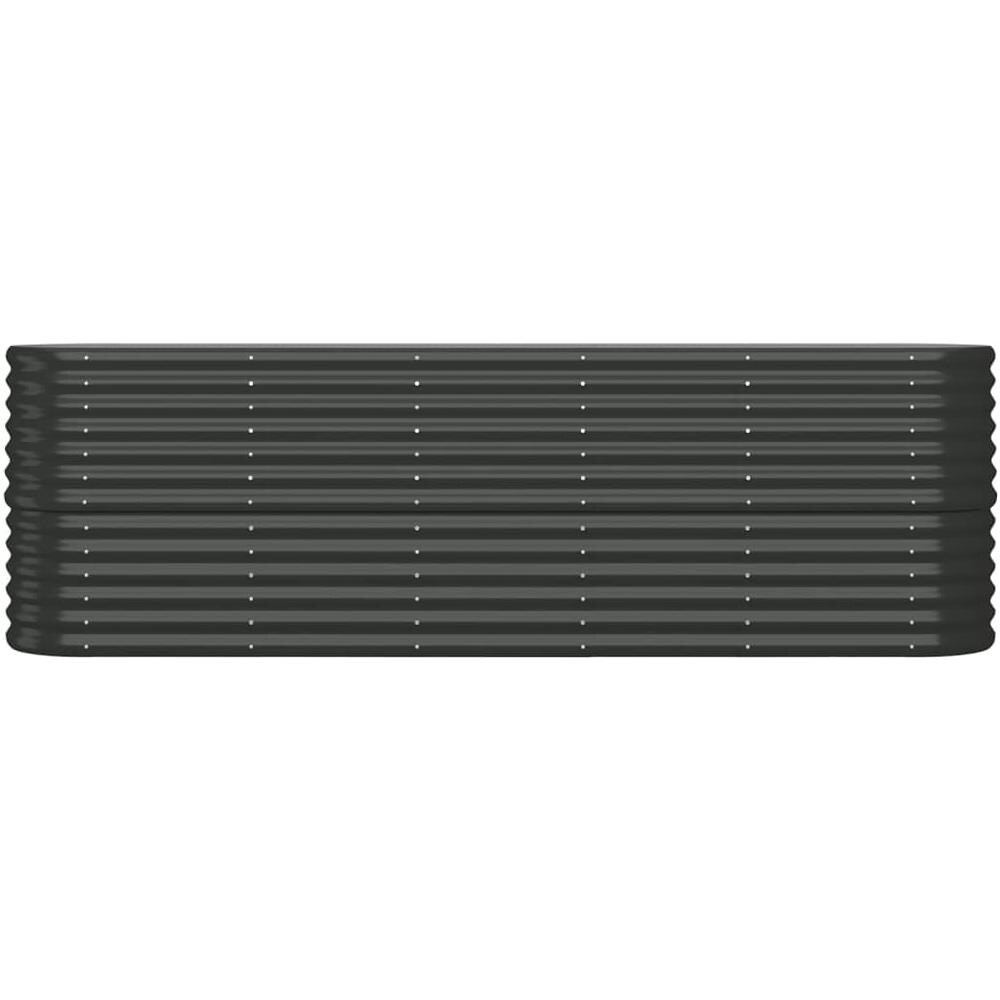 Letto da Giardino in Acciaio a Polvere 224x40x68 cm Antracite - Foto 2