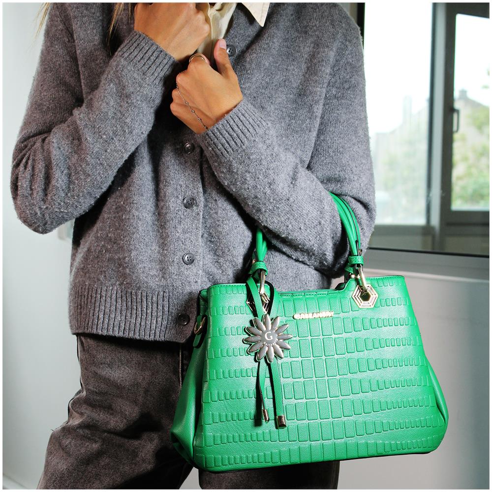 Borsa Di Forma Geometrica - Paris - Margherita Verde - Foto 6