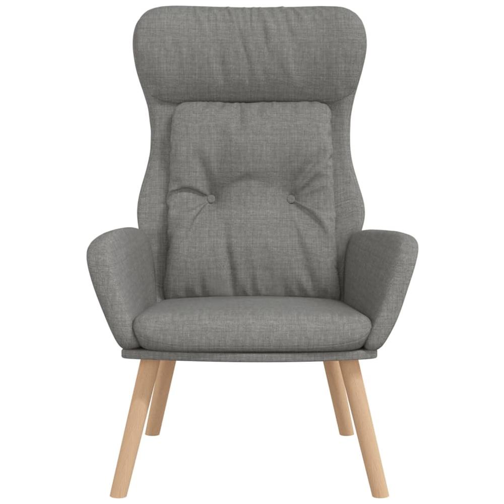 Poltrona Rilassante Grigio Chiaro In Tessuto - Foto 3