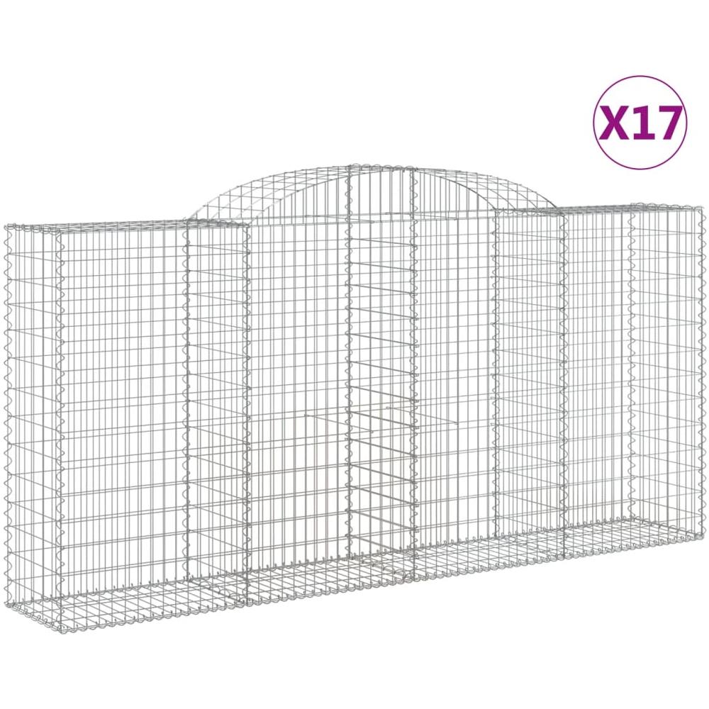 Cesti Gabbioni Ad Arco 17 Pz 300x50x140/160 Cm Ferro Zincato - Foto 2