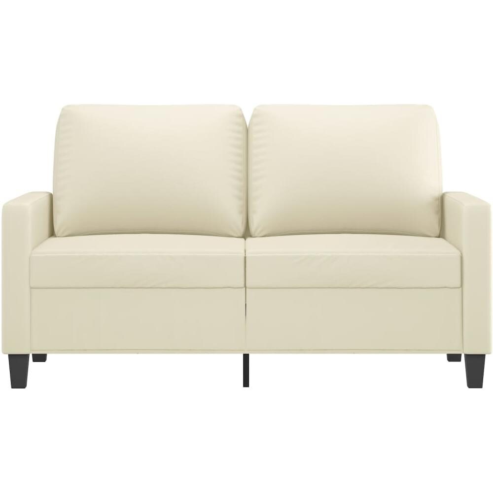 Divano A 2 Posti Crema 120 Cm In Similpelle - Foto 3