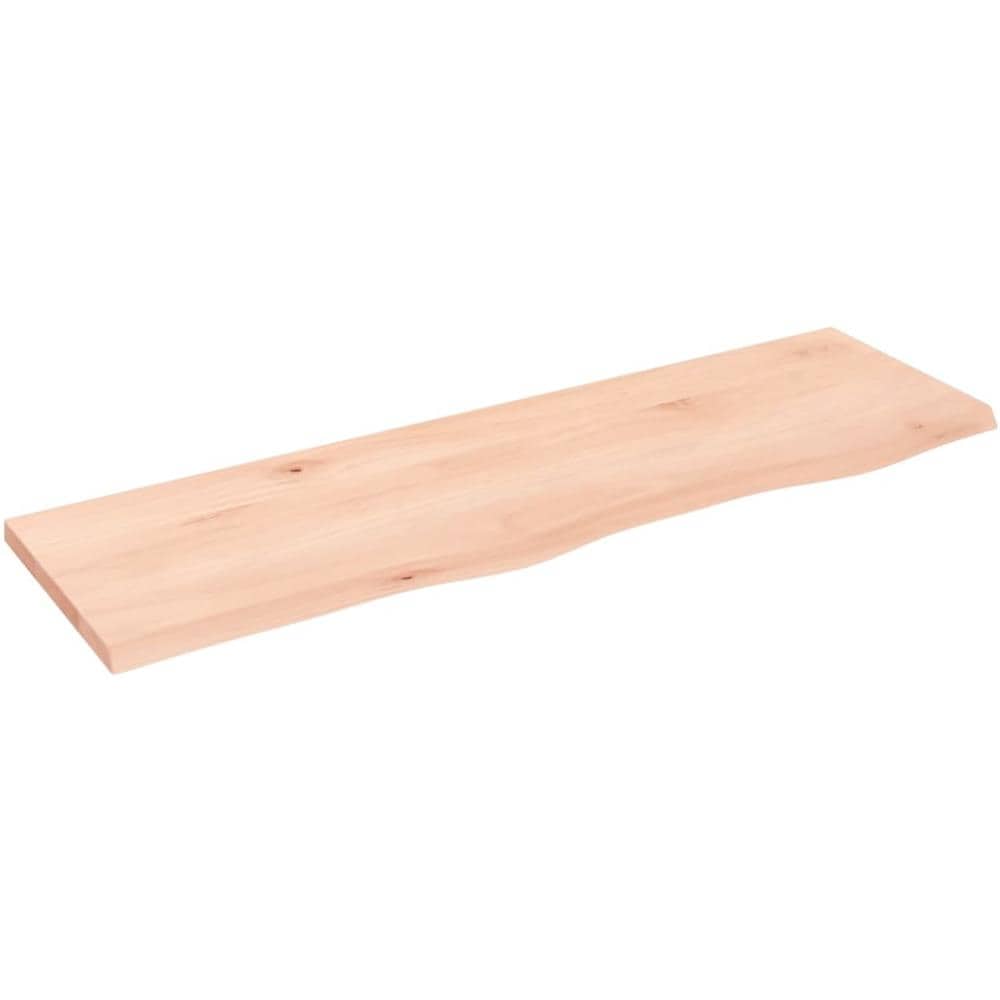 Ripiano a Parete 100x30x2 cm Legno Massello Rovere Non Trattato - Foto 1
