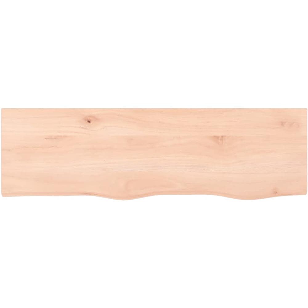 Ripiano a Parete 100x30x2 cm Legno Massello Rovere Non Trattato - Foto 2