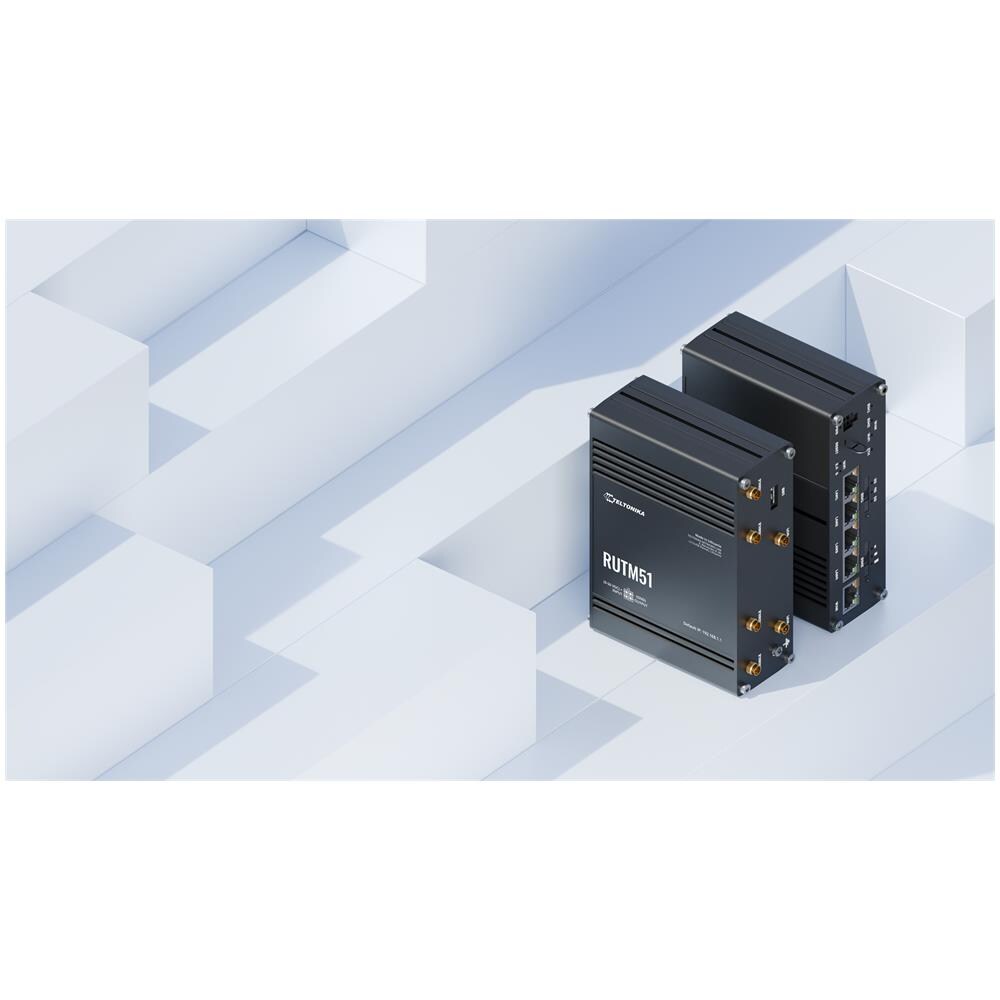 Router Wireless Industrial 5G RUTM51 Dual-Band (2.4 GHz / 5 GHz) 867 Mbit /s 5 x Gigabit Ethernet Colore Nero - Foto 8