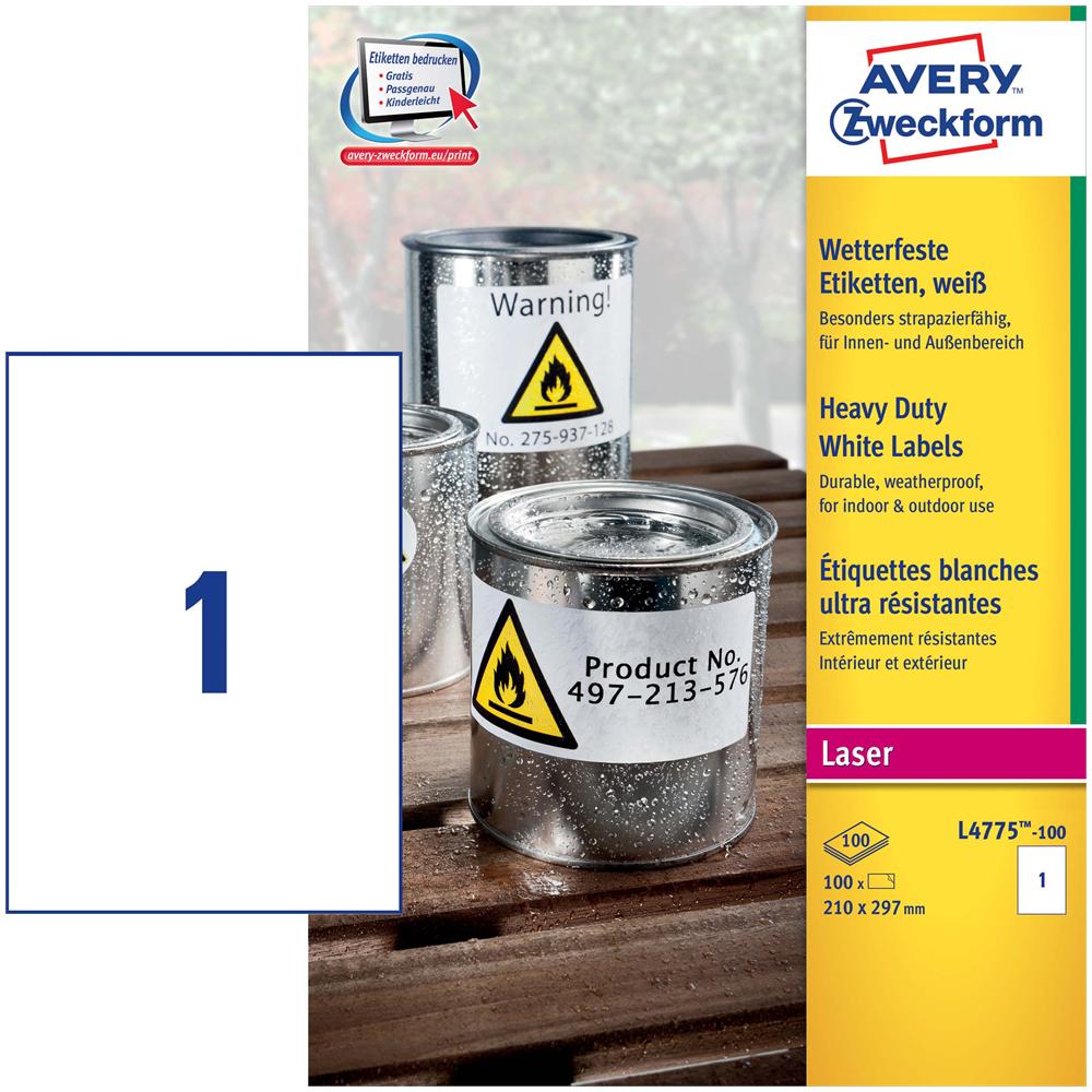 Etichetta in poliestere bianco da 100 pz - Foto 1