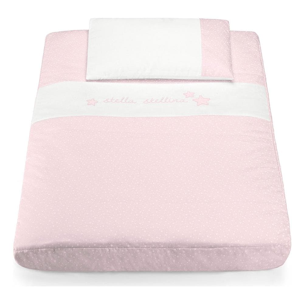 Kit Tessile Sacco Imbottita + Federa Per Culla Dondolo Cullami Rosa - Foto 1