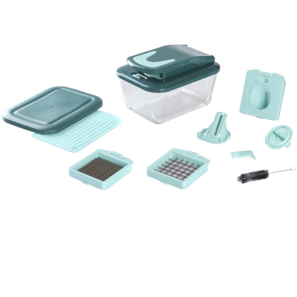 KASANOVA - Mandolina Xl 2 In 1 Con Multilama E Contenitore Da 2650 Ml Verde  - ePRICE