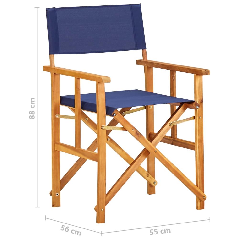 Sedia da Regista in Legno Massello di Acacia Blu - Foto 2