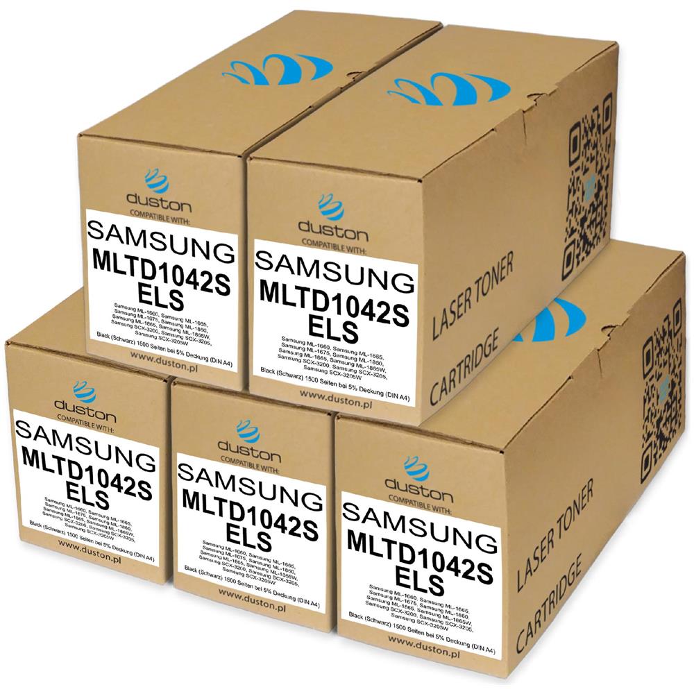 TONER COMPATIBILE - 5x Mltd1042s / els, Mlt-d1042s Negro Compatible Con Samsung Ml-1660 1665 1860 1865 1865w Scx-3200 3205 3205w - Foto 1
