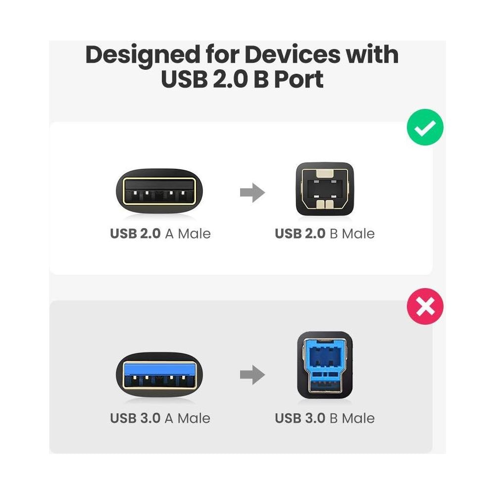 Cavo Stampante Usb Usb Tipo B Piombo Cavo Usb 2.0 A Maschio A Maschio B Scanner Per Le Stampanti Come Canon Epson Hp Lexmark Dell Xerox Samsung Ecc E Altri Dispositivi Usb B Come Il Pianoforte Dac Ecc (5m)  - Foto 2