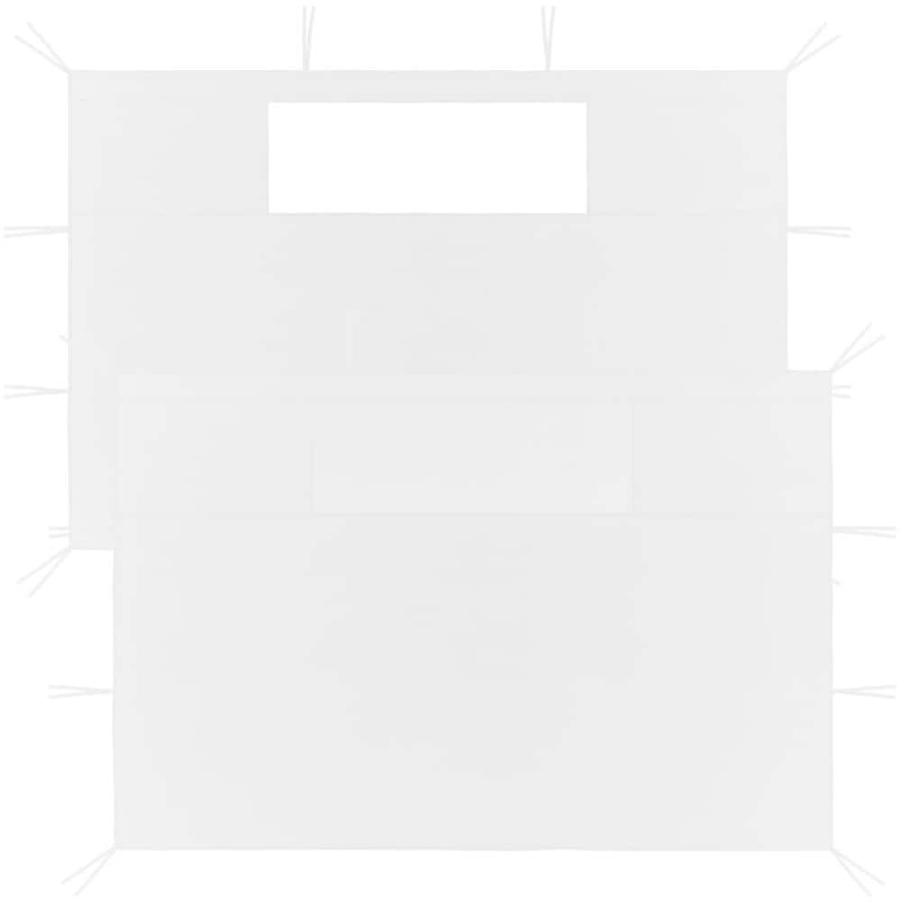 Pareti Con Finestre Per Gazebo 2 Pz Bianche - Foto 1
